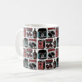 Vintage Toiletries and Cosmetics Pattern Kaffeetasse (Vorderseite Links)