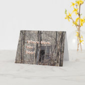 Vintage Toilette im Wald - anpassen Karte (Gelbe Blume)