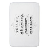 Vintage Toilettenartikel und Typografie Badematte (Vorderseite Vertikal)