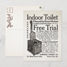 Vintage Toilettenwerbung Postkarte