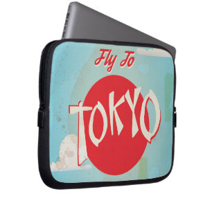 Vintage Tokyo, Japan Reiseplakate Laptopschutzhülle