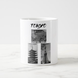 Vintage Tokyo japanischer Streetwear Schwarz & W Jumbo-Tasse