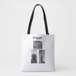 Vintage Tokyo japanischer Streetwear Schwarz & W Tasche