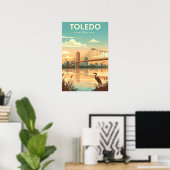 Vintage Toledo Ohio Poster (Heimbüro)