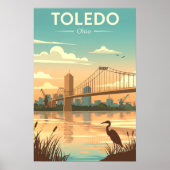 Vintage Toledo Ohio Poster (Vorne)