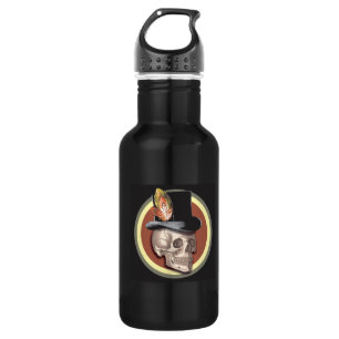Vintage-Tolle-Hut-Totenkopf Trinkflasche