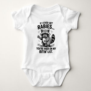 Vintage Tollwut Sarcasm Raccoon Spaß Baby Strampler