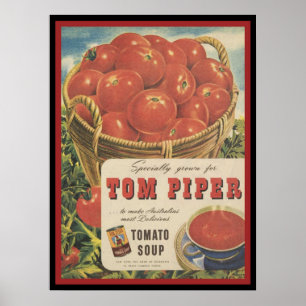 Vintage-Tom-Piper-Tomatensuppe Poster