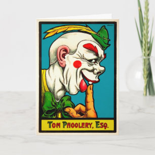 Vintage Tom Unsinn Clown Geburtstagskarte Feiertagskarte