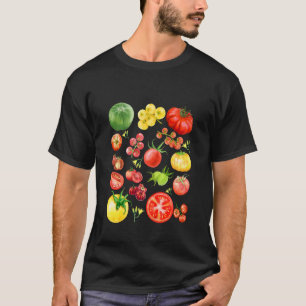 Vintage-Tomaten-Mädchen-Sommer-Lustiges-Tomaten-Sh T-Shirt