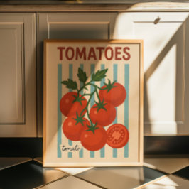 Vintage-Tomaten-Wandkunst-Druck | Botanische Küche Poster