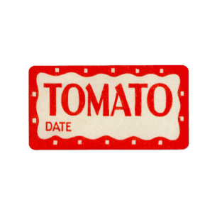 Vintage Tomatenaufklebermarke Adressaufkleber
