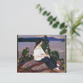 Vintage Tommy Thomson Abbildung einer Lady-Malerei Postkarte (Stehend Vorderseite)