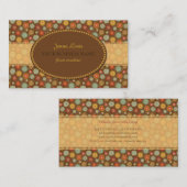 Vintage Ton-Blumenmuster Visitenkarte (Vorne/Hinten)