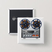 Vintage Tonbandgerät Audiophile Button (Vorne & Hinten)