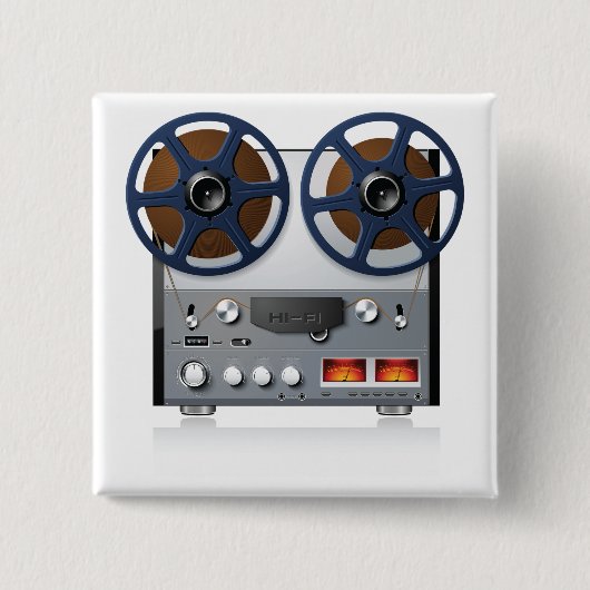 Vintage Tonbandgerät Audiophile Button (Vorderseite)