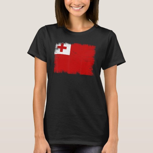 Vintage Tonga Flag Tongan Independence Day T-Shirt (Vorderseite)