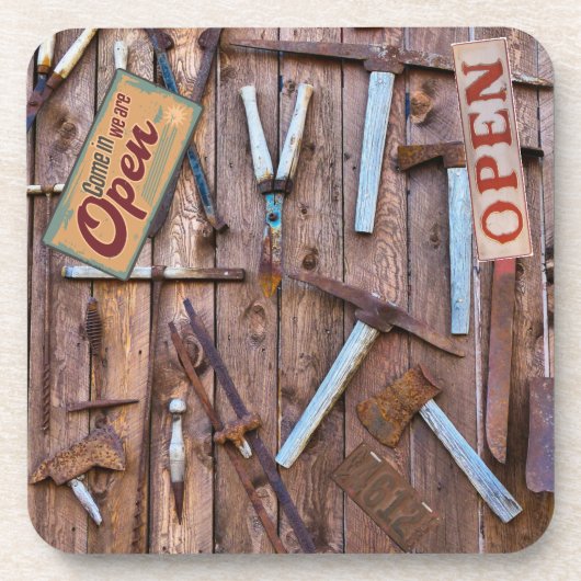 Vintage Tools Antiquitäten Getränkeuntersetzer (Vorderseite)