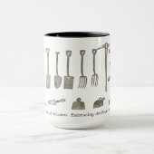 Vintage Tools: Benannte Gartenbau-Tasse Tasse (Zentrum)