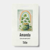 Vintage Topf mit Gold und Regenbogen Ausweis (Vorderseite)