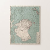 Vintage Topografische Karte Australiens (1868) Puzzle (Vertikal)