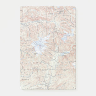 Vintage topografische Karte Mount Baker Post-it Klebezettel