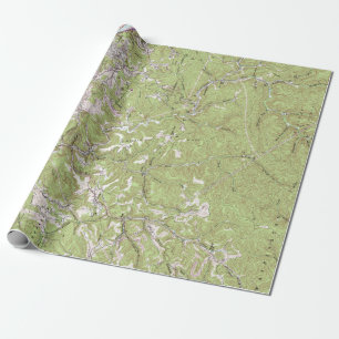 Vintage-Topografische Karte von Charleston, West V Geschenkpapier