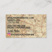 Vintage Topographiegeschäftskarte Visitenkarte (Rückseite)