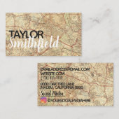 Vintage Topographiegeschäftskarte Visitenkarte (Vorne/Hinten)