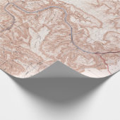 Vintage topographische Karte des Grand Canyon Geschenkpapier (Ecke)