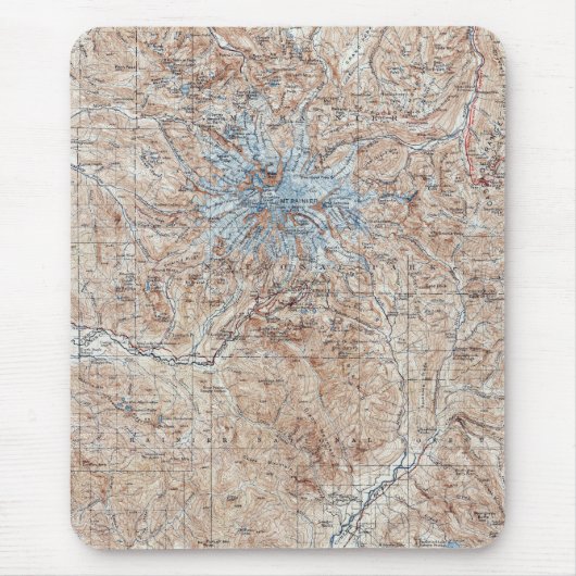 Vintage topographische Karte Washington des Mount Mousepad (Vorne)