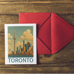 Vintage Toronto Kanada – CN Tower Skyline Postkarte