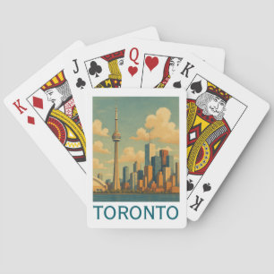 Vintage Toronto Kanada – CN Tower Skyline Spielkarten
