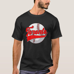 Vintage Toronto-Stadtbild Baseball Für Männer Frau T-Shirt