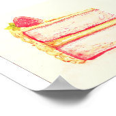 Vintage-Torte Poster (Ecke)