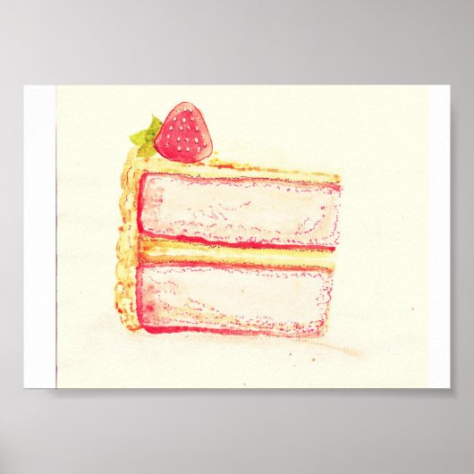 Vintage-Torte Poster (Vorne)