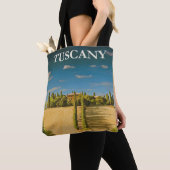 Vintage Toskana, Italien Illustration Tasche (Von Nahem)