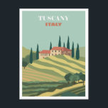 Vintage Toskana Italien Italien Villa Retro Postkarte<br><div class="desc">Jeder würde Liebe,  diese Vintage Postkarte mit einer Retro-Abbildung einer italienischen Villa in Toskana,  Italien zu erhalten!</div>