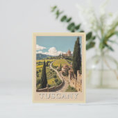 Vintage Toskana Italien Italien Villa Retro Postkarte (Stehend Vorderseite)