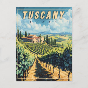 Vintage Toskana Italien Postkarte
