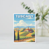 Vintage Toskana Italienische Villa Postkarte (Stehend Vorderseite)