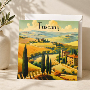 Vintage Toskana Landschaft Custom-Text