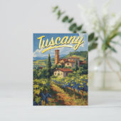 Vintage Toskana Postkarte (Stehend Vorderseite)