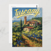 Vintage Toskana Postkarte (Vorne/Hinten)