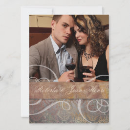 Vintage toskanische italienische Elegante Save the Einladung