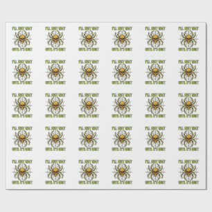 Vintage-Totenkopf-Spinne Lustiges Halloween-T-Shir Geschenkpapier