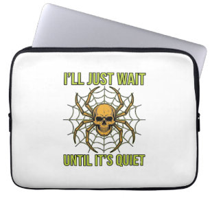 Vintage-Totenkopf-Spinne Lustiges Halloween-T-Shir Laptopschutzhülle
