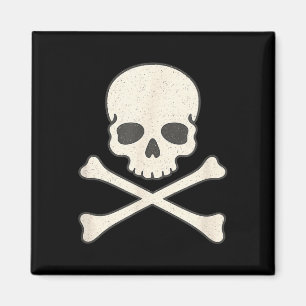 Vintage-Totenkopf und gekreuzte Knochen Pirat Hall Magnet