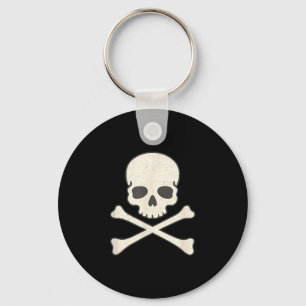 Vintage-Totenkopf und gekreuzte Knochen Pirat Hall Schlüsselanhänger