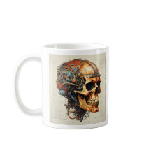 Vintage-Totenschädel-Menschliche Anatomie-Tasse